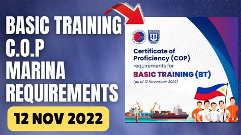 how to get cop in marina|MARINA COP for Basic Training (BT COP): All You .